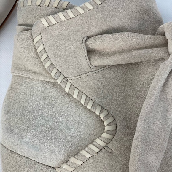 Rachel Zoe Kate Slip On Suede Booties Whip Stitch Detail Block Heel Size 8 - Picture 9 of 11